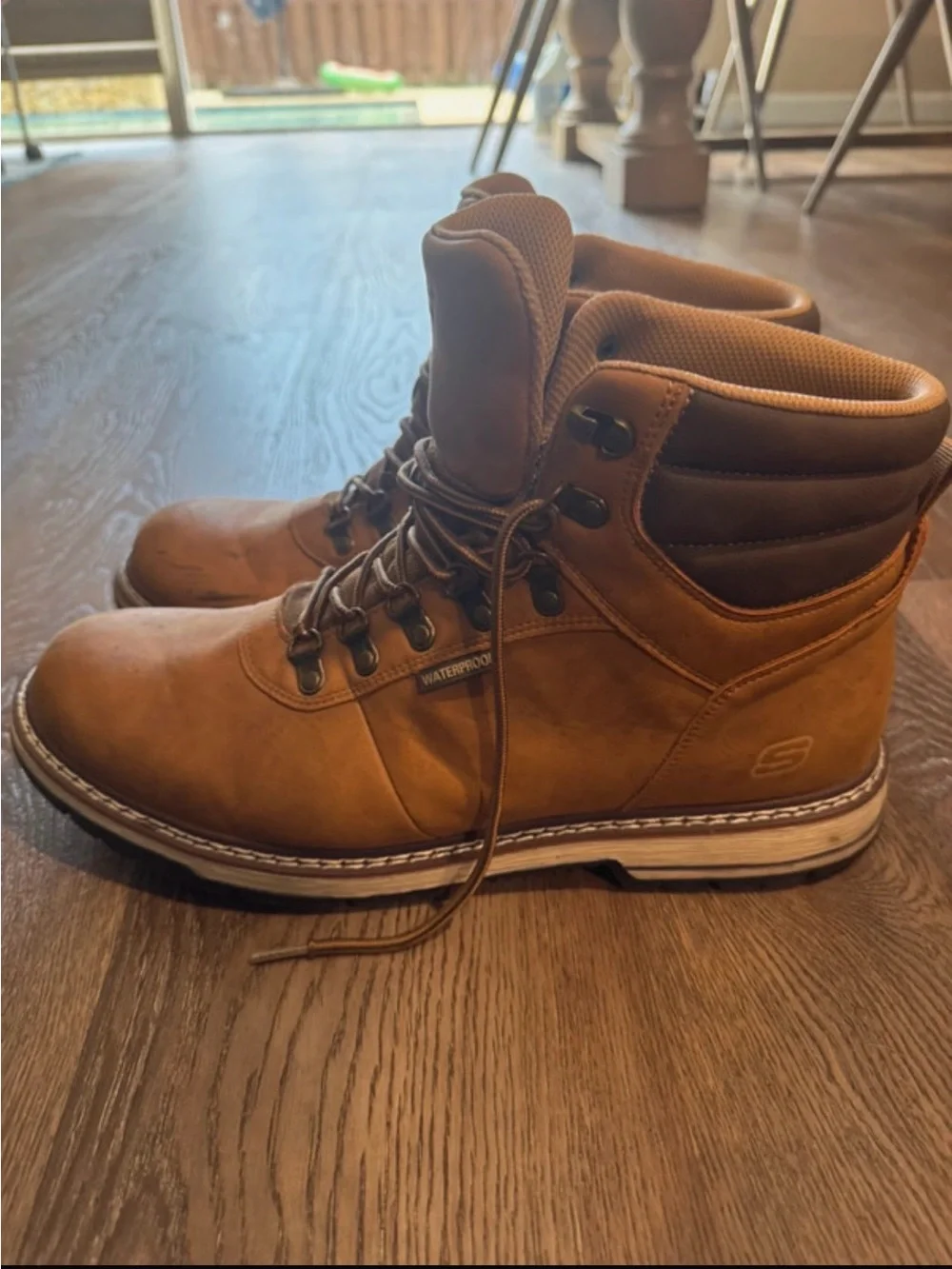 Skechers Men's Brown Waterproof Work Boots